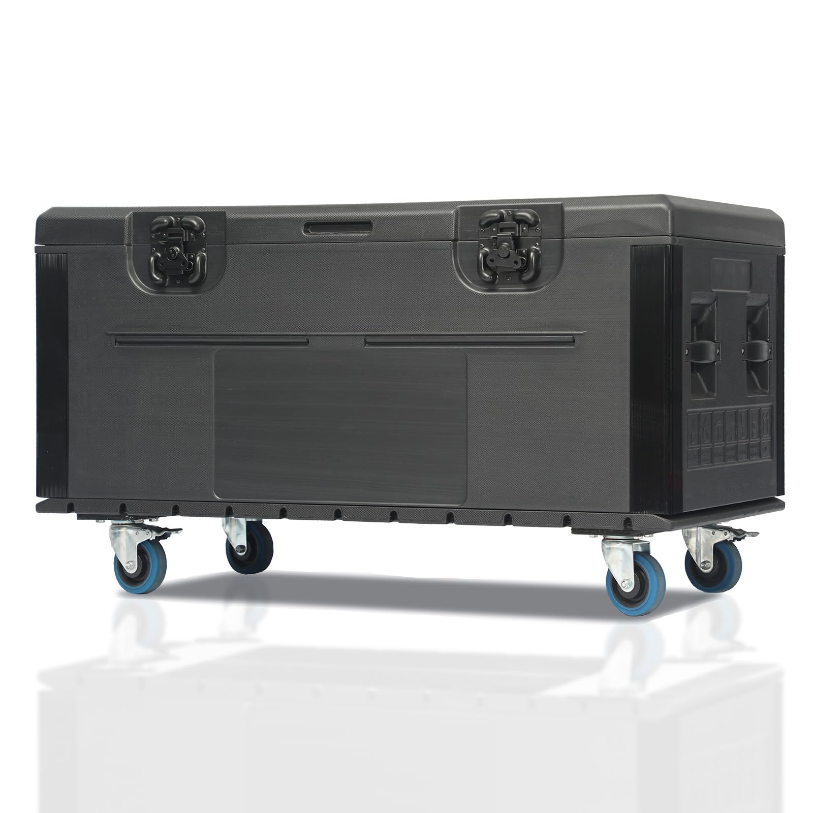 Photo 1 of ECGOIOE Cable Trunk Road Case with Wheels 44" x 22" x 25" Professional Stackable Heavy Duty ATA Rolling Road Case for DJ Equipment Storage Transport Touring with Casters (factory sealed) 