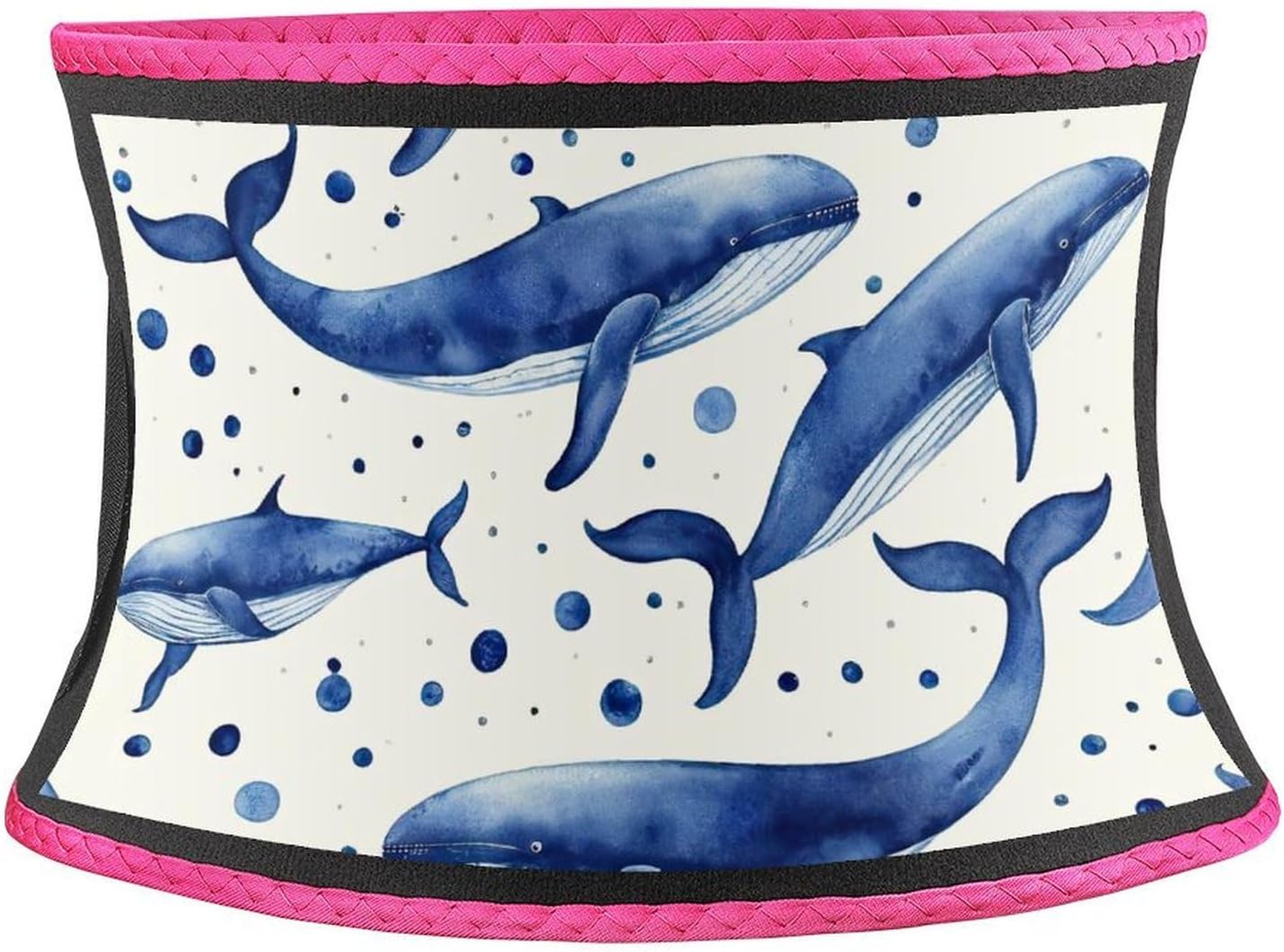Sea Whale Pattern Posture Corrector,Core Support Waist Trimmer Belt, Adjustable Back Support for Fitness
