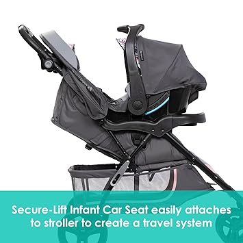 Baby Trend EZ Ride SE Travel System with Secure-Lift Infant Car Seat, Bluebell