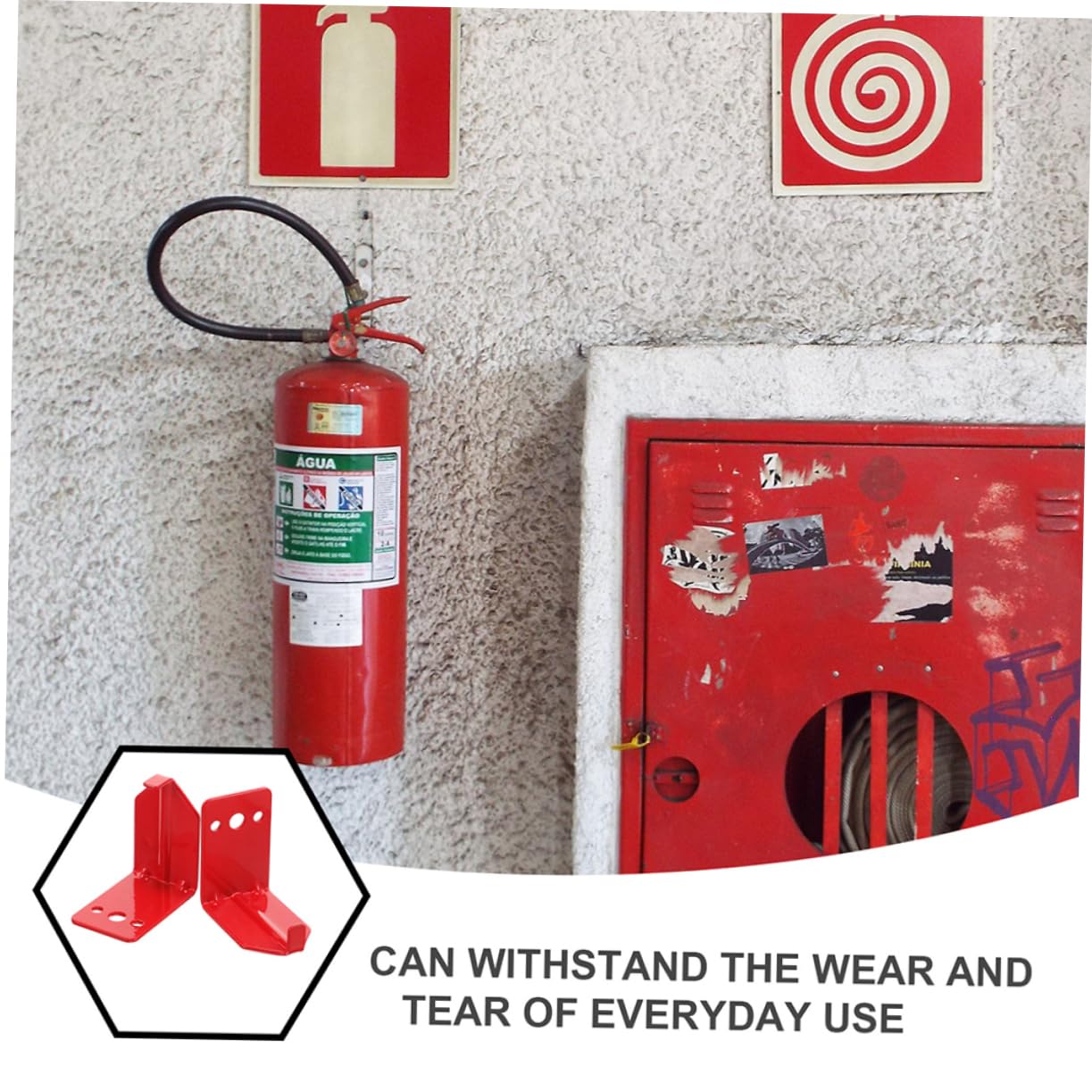 SHINEOFI 2 Juegos Soporte de Extintor de Incendios Montaje Pared Incluye Accesorios Resistente y Funcional Oficinas Vehículos