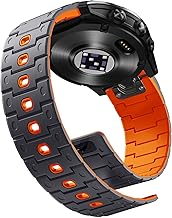 [Bandletic]ガーミン バンド-22mm マグネット式 シリコン バンド 軽量 通気 2色デザイ Fenix 8 47mm/8 Pro/7/Forerunner 970/965/955/945 Approach S70 47mm/S62/S60/Instinct 3 45mm/2/Quatix 8/7/6/5/Epix Pro 2など対応
