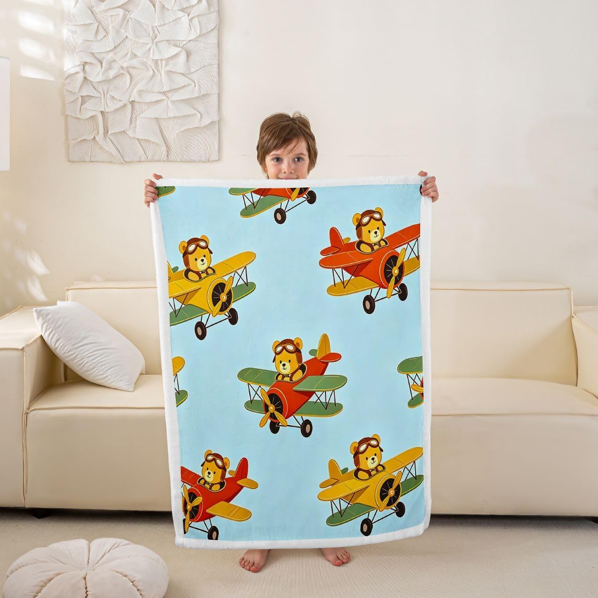 Feelyou Motocross Sherpa Blanket Plush Fuzzy Dirt Bike Fleece Throw Blanket Boys Girls Motorcycle for Bed Couch Chair Living Room Bedroom Decor Twin 60"x80" image 5