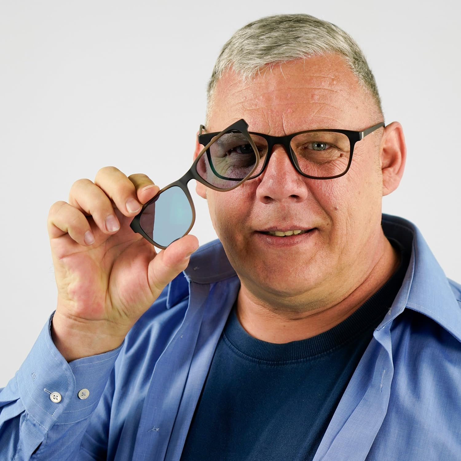 PRiSMA VARIA 1: je nach Auswahl - Brille mit Blaulicht-Magnet-Frontfilter oder nur Blaulicht-Magnet-Frontfilter oder nur Brillenfassung (05 BluCynk Brille mit Frontfilter)