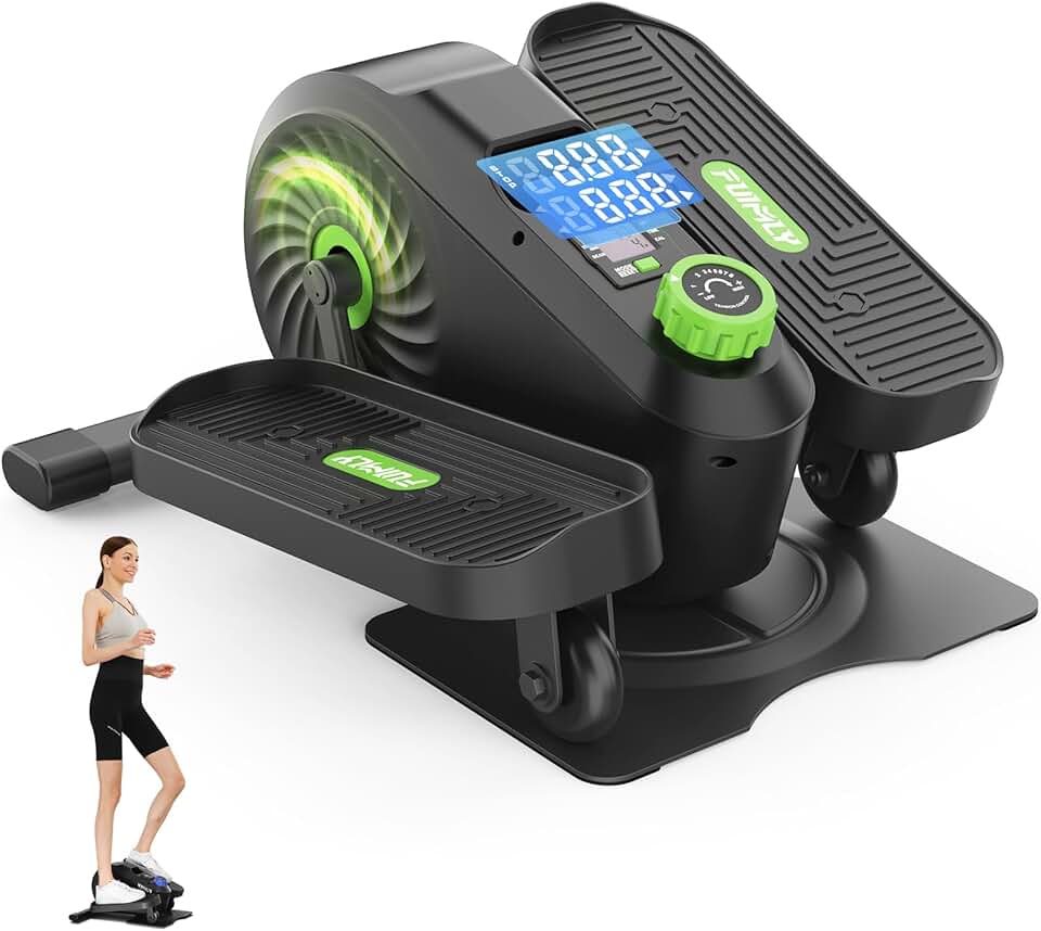 FUNMILY Elíptico Sob A Mesa, Pedal De Bicicleta Exercitador Sob A Mesa, Elíptico Sentado, Fitness Para Trabalhar Em Casa, Mini Máquinas Elípticas, Pedal De Exercício Portátil Para Pés E Pernas - Em