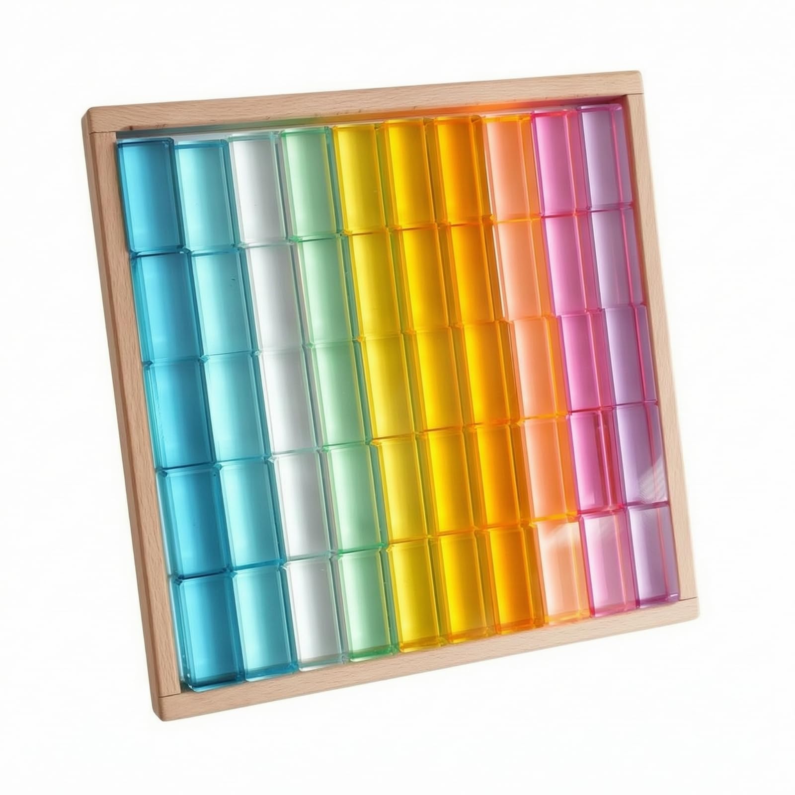50 Piezas Juguete Apilables, Color Macarrón