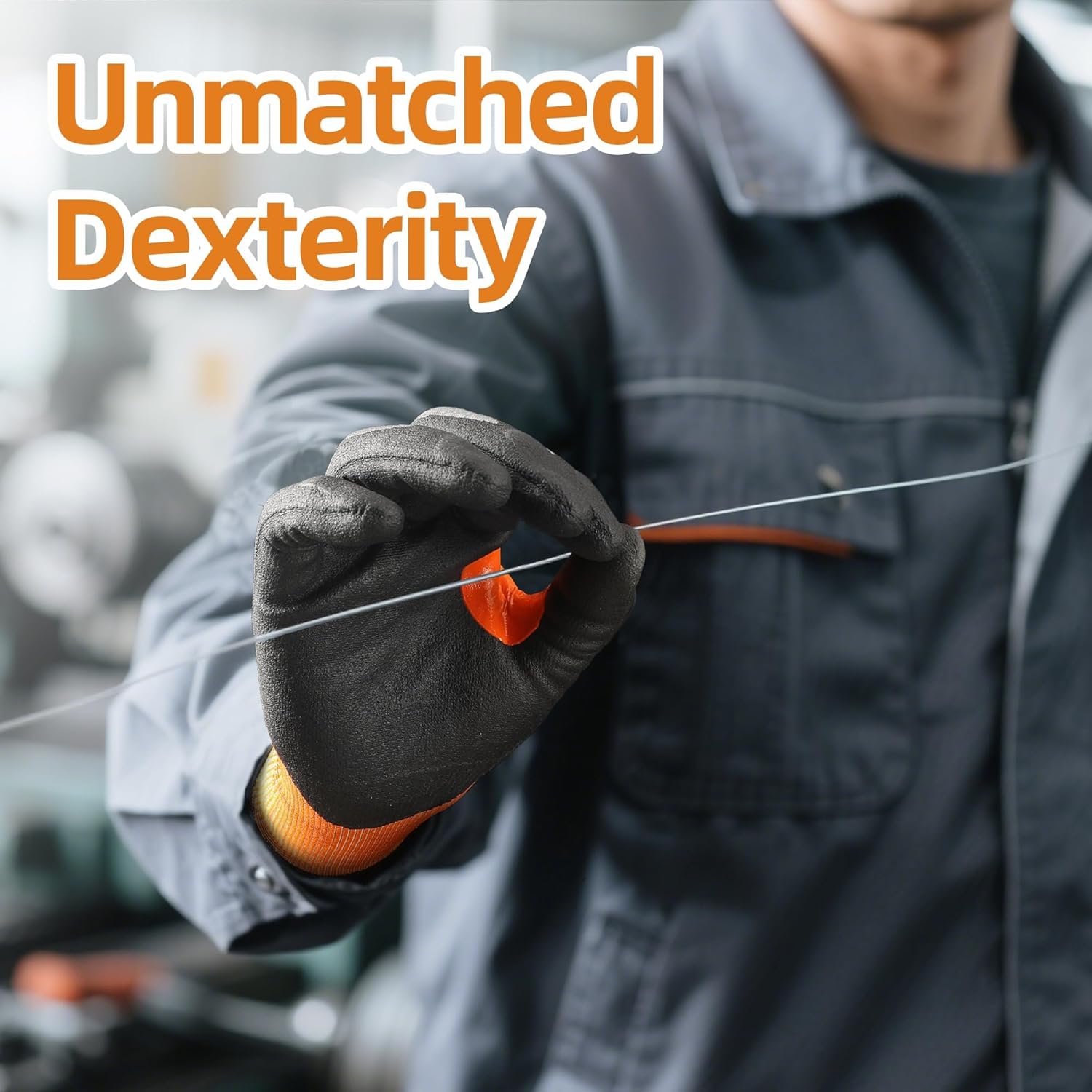 Schwer A6 AIR-SKIN Cut Resistant Work Gloves, Comfortable & Breathable, 21-Gauge Seamless Knit Flexible Safety Working Gloves with Grip for Refined Tasks, Touch-screen, Non PFAS, 1 Pair, L, AR5926 - Image 4