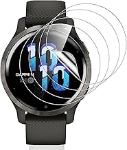 Vauki Pack of 4 Screen Protectors for Garmin Venu 2S, Anti-Dust, Soft TPU Screen Protector, Bubble-Free, Easy Installation, Transparent, Scratch-Resistant Screen Protector