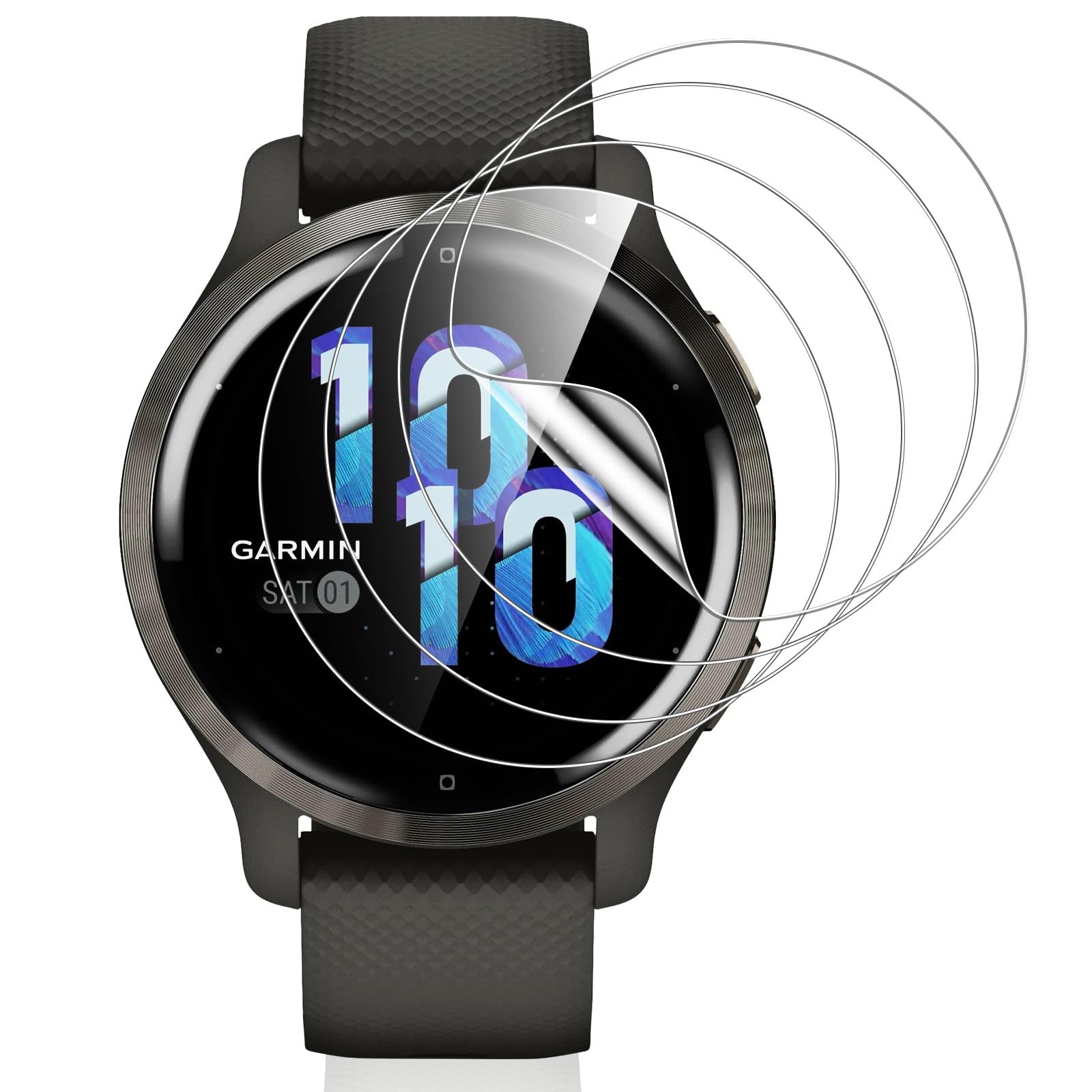 Protecteur D'écran Verre Trempé Pour Garmin Venu 3S [4 Pièces] - HD, Anti-rayures, TPU Souple