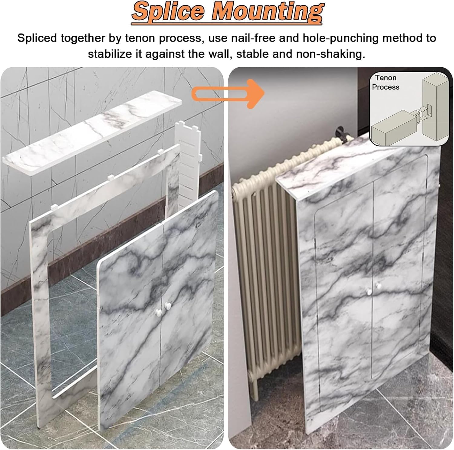 Radiator cover for old radiator，Radiator cabinet， Bathroom Radiator Cover Shelf Living Room/Bedroom/Kitchen/Entrance Heating Cabinet Storage Organizer(H 32"(81.3cm),L 22"(56cm))