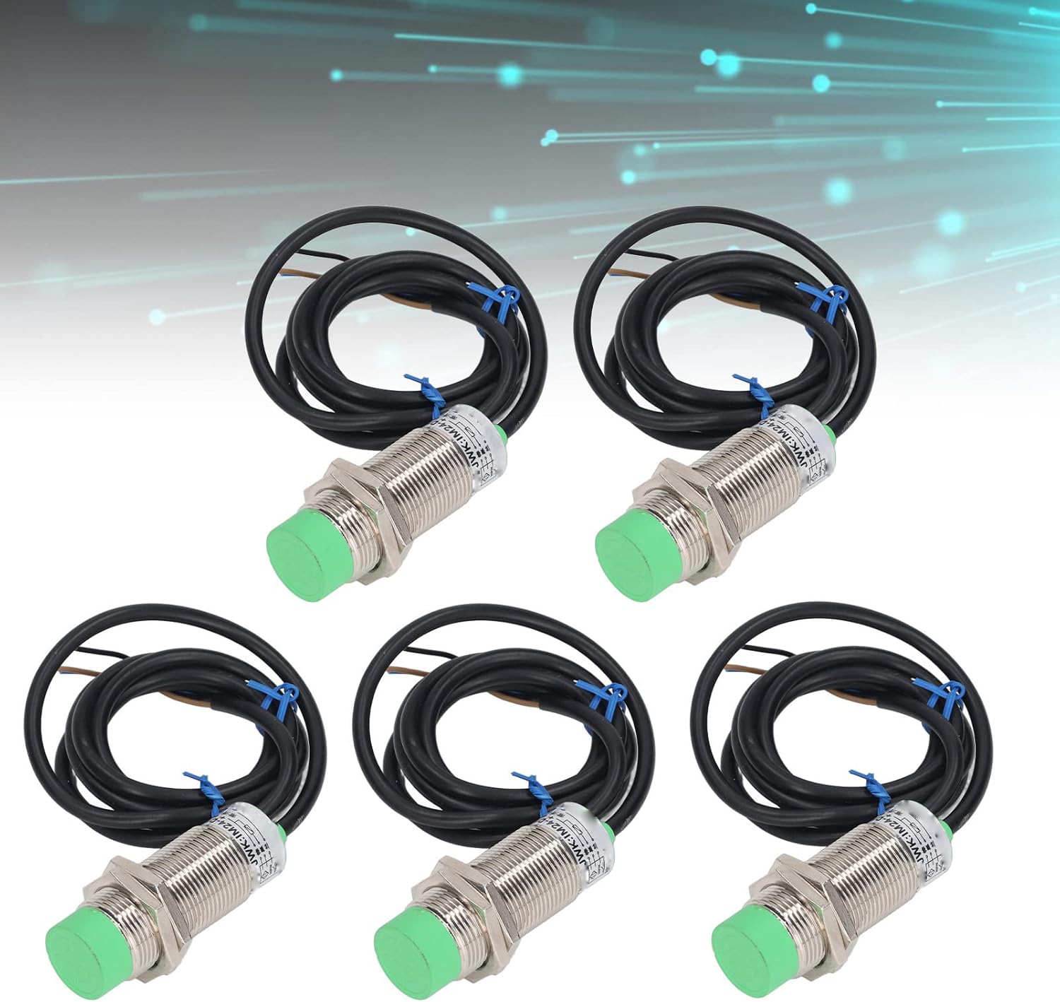 5PCS Non Embedded Proximity Sensor Inductive Proximity Switch Normally Open Aluminum Alloy ABS Approach Sensor