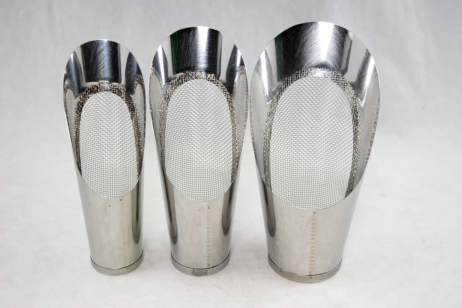 3 Pcs Set Japanese Stainless Bonsai Soil Scoop w/Mesh - Potting & Mixing Tool (U-4)
