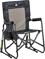 GCI Outdoor Stowaway Rocker Stealth Camo: Portable Folding Rocking Chair for Camping, Tailgating, Supports 250 lbs