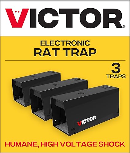 Victor Trampa electrónica para ratas para interiores, trampas eléctricas humanas para ratas para interiores, para el hogar, sin tacto, sin ver,