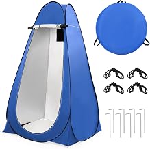 ROPODA Pop Up Shower Tent, Camping Shower Tent with Carry Bag, Automatic Instant Changing Cabinet, Waterproof, Anti-UV, for Camping, Beach, Picnic, Fishing