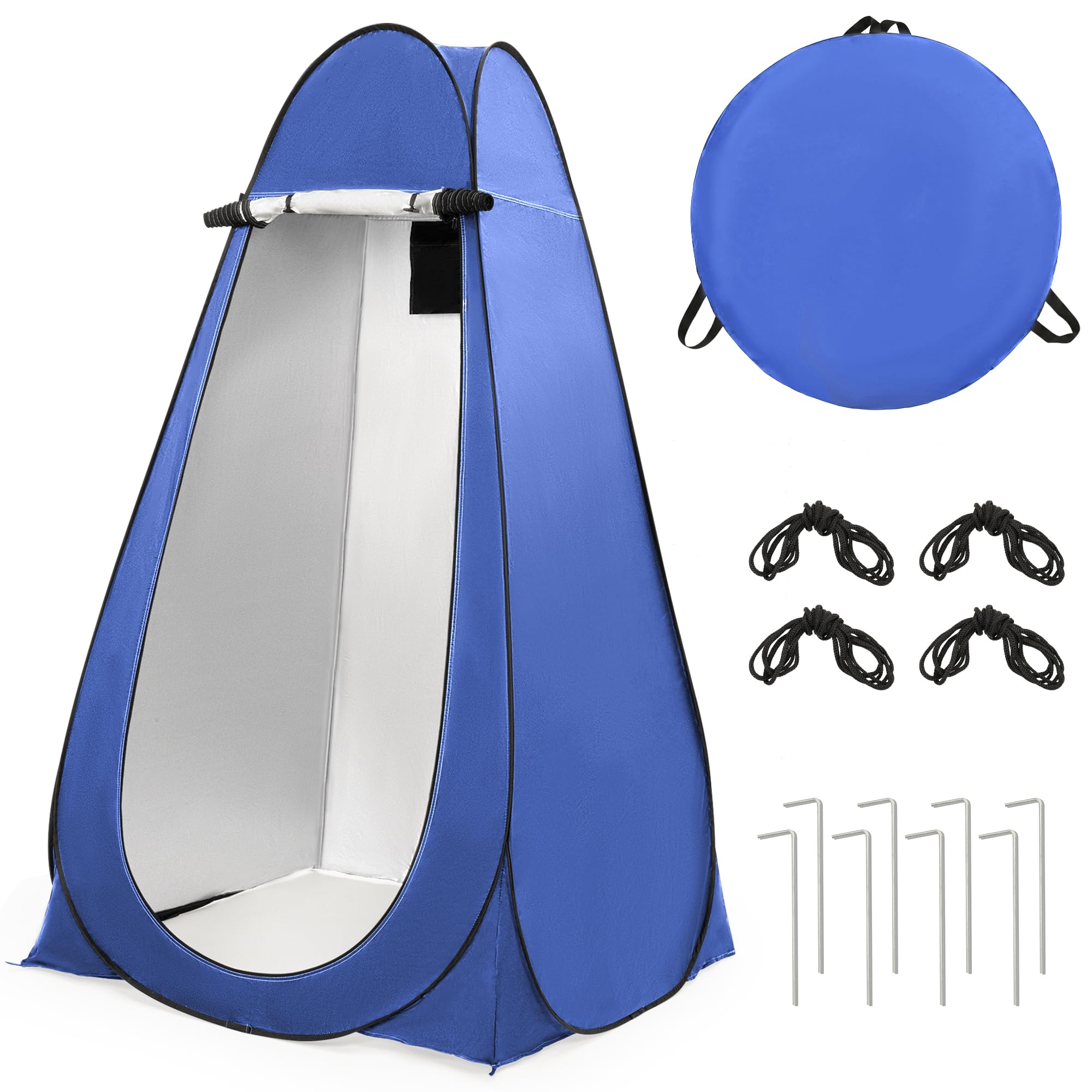 ROPODA Tente de Douche Pop Up, Tente de Douche Camping avec Sac de Transport, Automatique Instantanée Cabinet de Changement, Imperméable, Anti-UV,pour Le Camping,Plage, Pique-Nique,Pêche