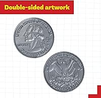 Vista 6 de LEARNING ADVANTAGE - 7524 Learning Advantage, monedas de plástico de cuartos de juego - Juego de 100