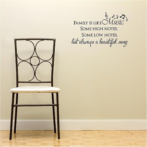 Miniatura 2 de Family is Like Music, Some High Notes, Some Low Notes, But Always a Beautiful Song Inpsirational Home Vinilo Adhesivos de pared Refranes Arte