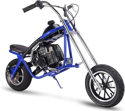 MotoTec 49cc Gas Mini Chopper Blue