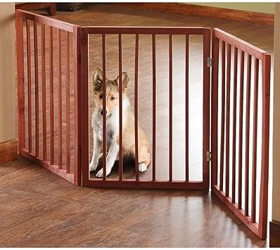 Folding Wood Pet Gate- 3 Sections