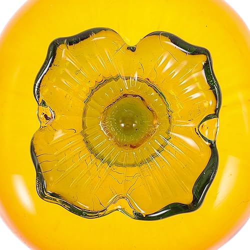 Miniatura 2 de ABOOFAN Figura de cristal de caqui, estatua de caqui artificial, figura de fruta de cristal, pisapapeles coleccionable, fruta de vidrio para