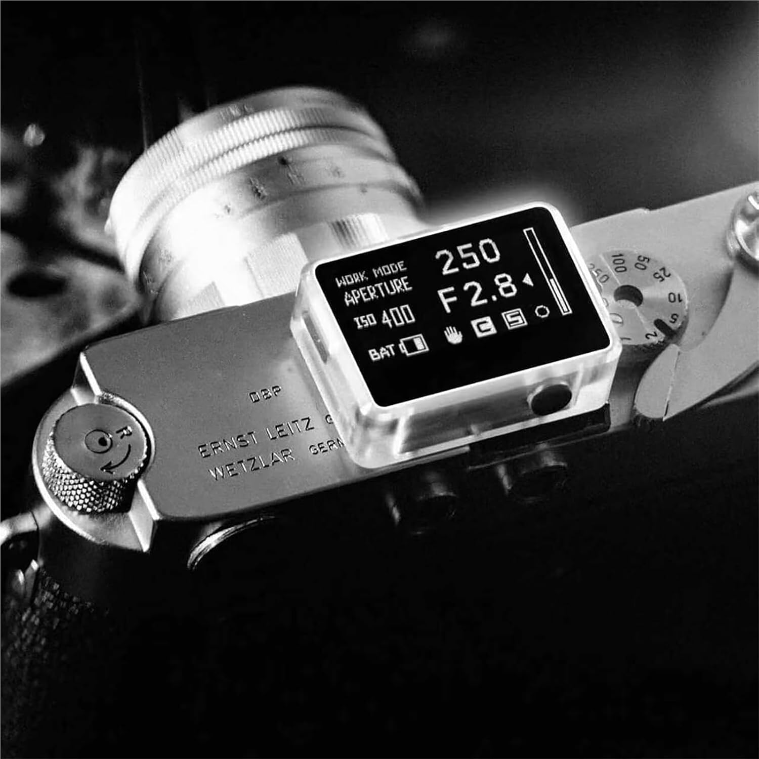 Photography Light Meter, Digital Illuminance Light Meter,30°fov Ambient Digital Exposure, with Full-Screen Display, Cold Shoe Mount, for Vintage Film Cameras(B)
