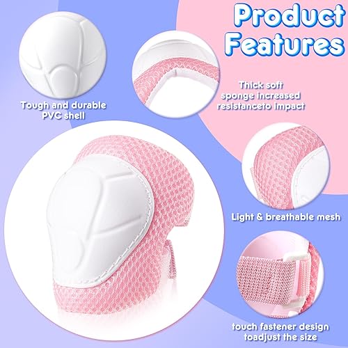 Miniatura 4 de Juego de 14 cascos de bicicleta para niños de 3 a 5 a 8 años, incluye casco de patinaje, rodilleras, coderas y muñequeras con casco de scooter