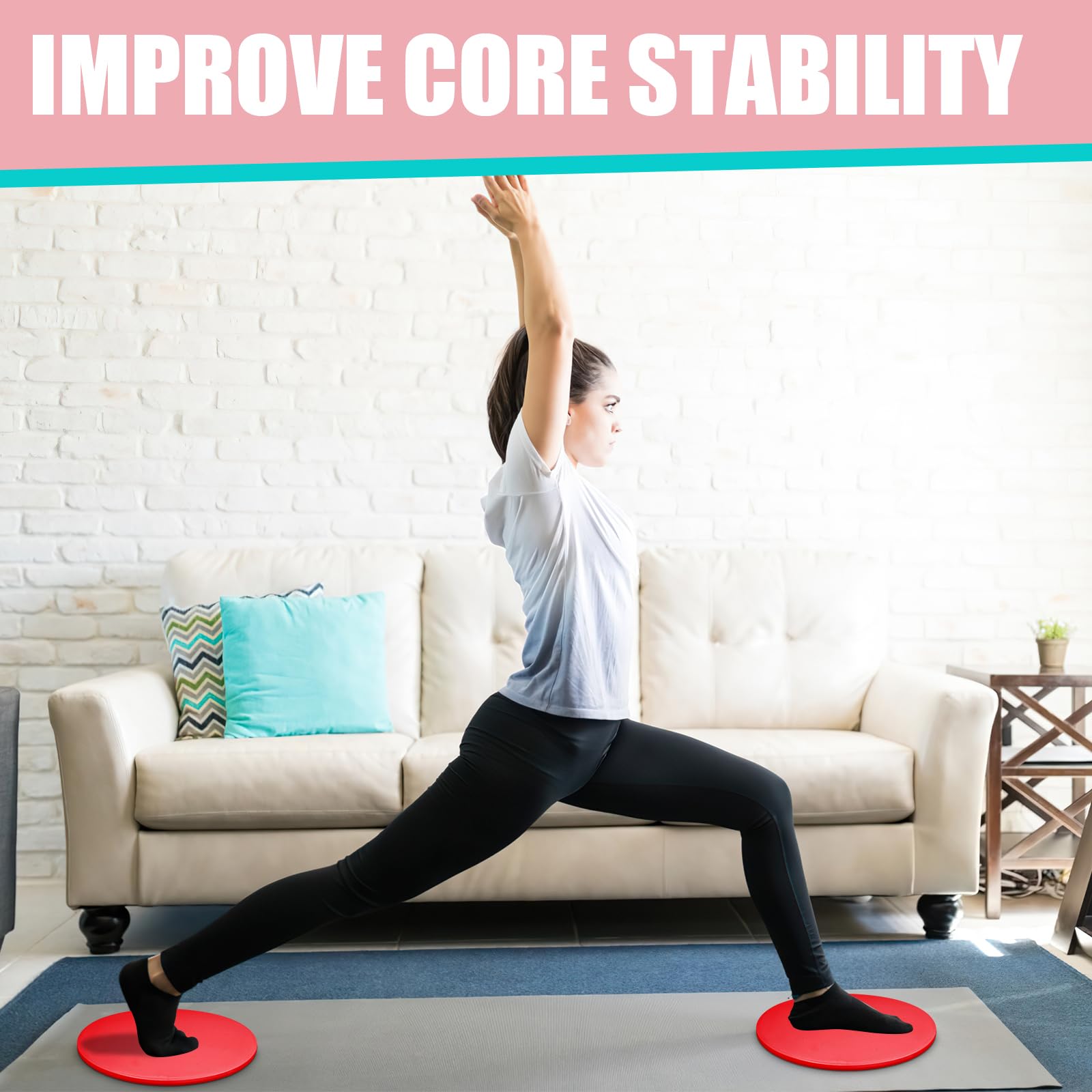 20 Stück Core Slider, doppelseitige Gleitscheiben, Übungsgleitscheibe, Fitness, Core Slider, Sport, Workout-Ausrüstung für Bauch, Heimübungen zur Stärkung von Rumpf, Gesäß, Bauch
