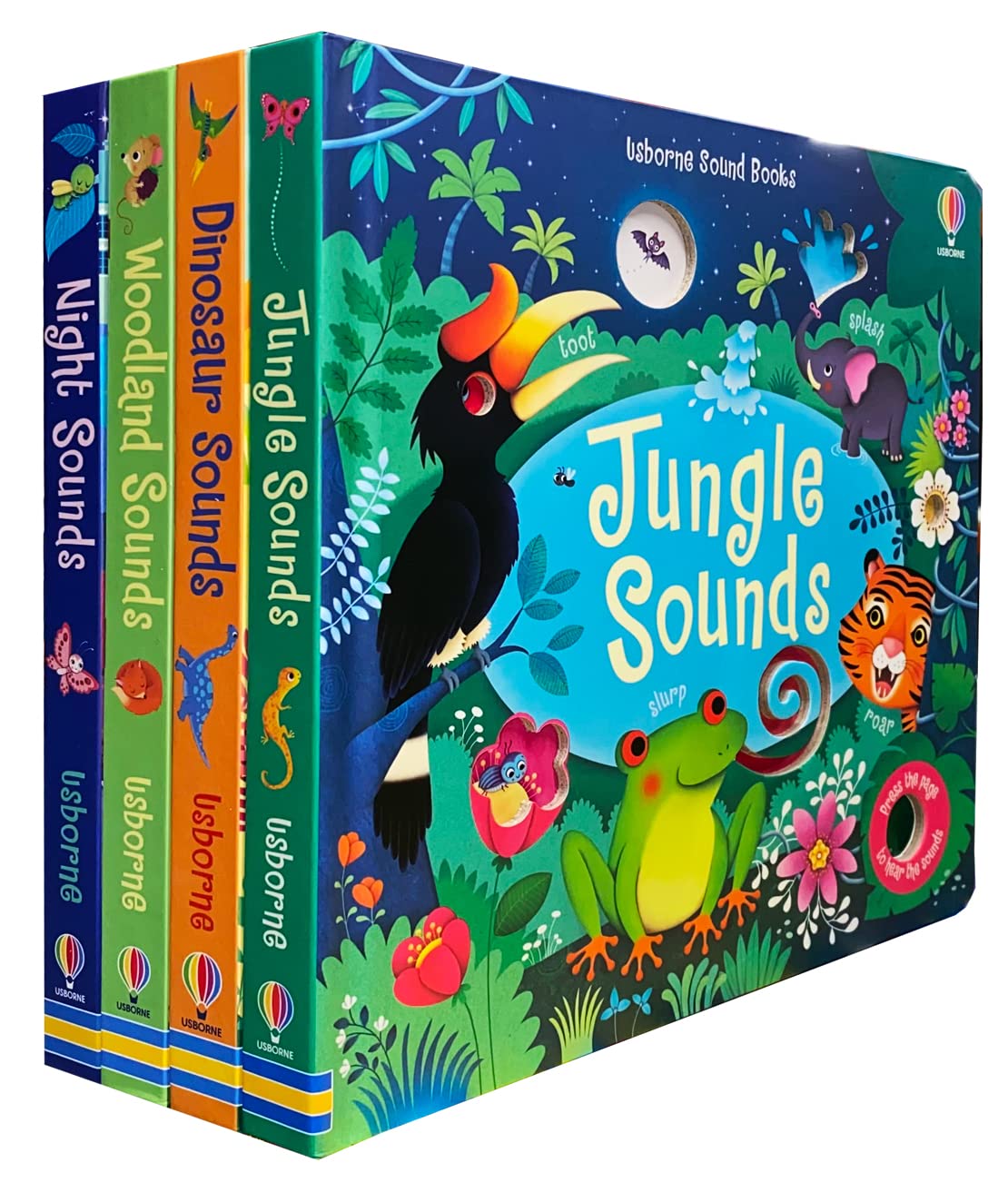 韓国Usborne サウンドブックセット Usborne Sound Books Collection 4 Books Set (Series 1) (Jungle