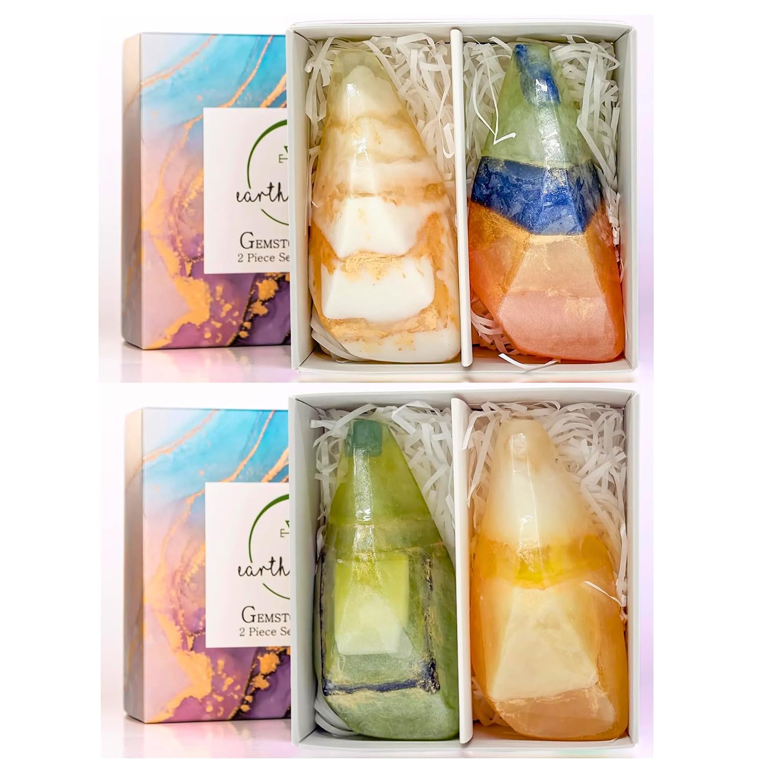 Earth & Home Tropical Fruit and Soothing Herbal Soap Bundle- Pina Colada, Berry Blast, Forest Frost & Herbal Harmony