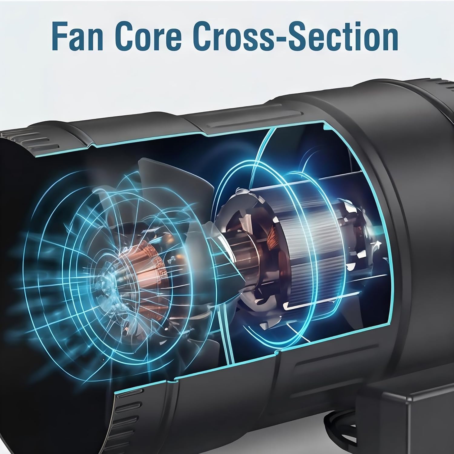 Toolazy 4 Inch Inline Booster Duct Fan with Speed Controller, 130 CFM 6W EC Motor 4500RPM, 0-100% Variable Speed, 26dB Ultra-Quiet, 118in Total Controller Cord, Grow Tent HVAC Ventilation Fan