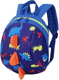 Children Harness Dinasour Rucksack with Anti-Loss Rope, Anti-Packet Loss Backpack, Toddler Kids Rucksack with Reins Outdoor Bag (Blue)