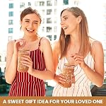 Floral Cup 16 Oz Can Glass with Bamboo Lid and Straw - Flower Glass Cup Gifts for Women - Wildflower Drinking Coffee Gifts