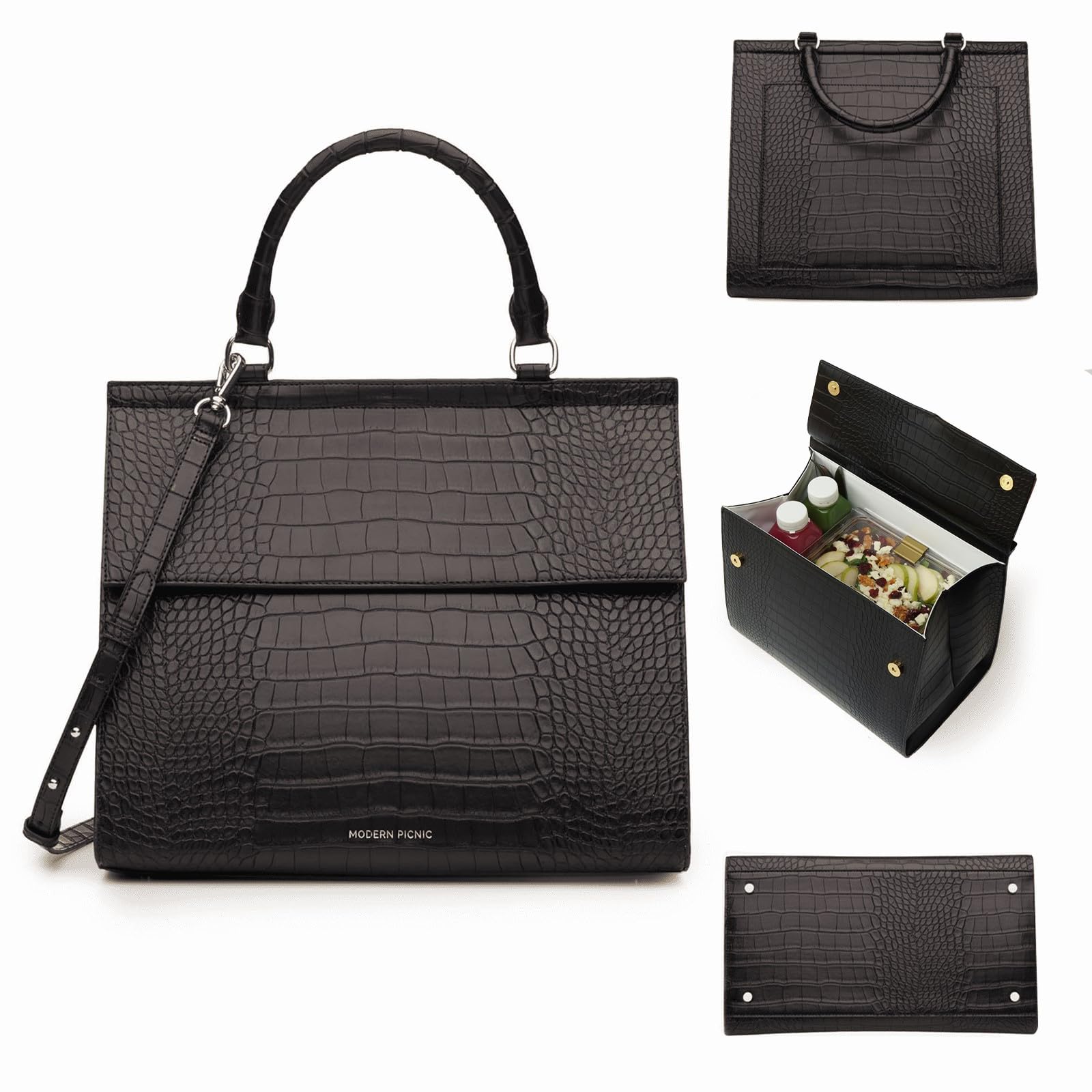 Amazon.com: Modern Picnic Vegan Leather Large Lunch Bag for Women