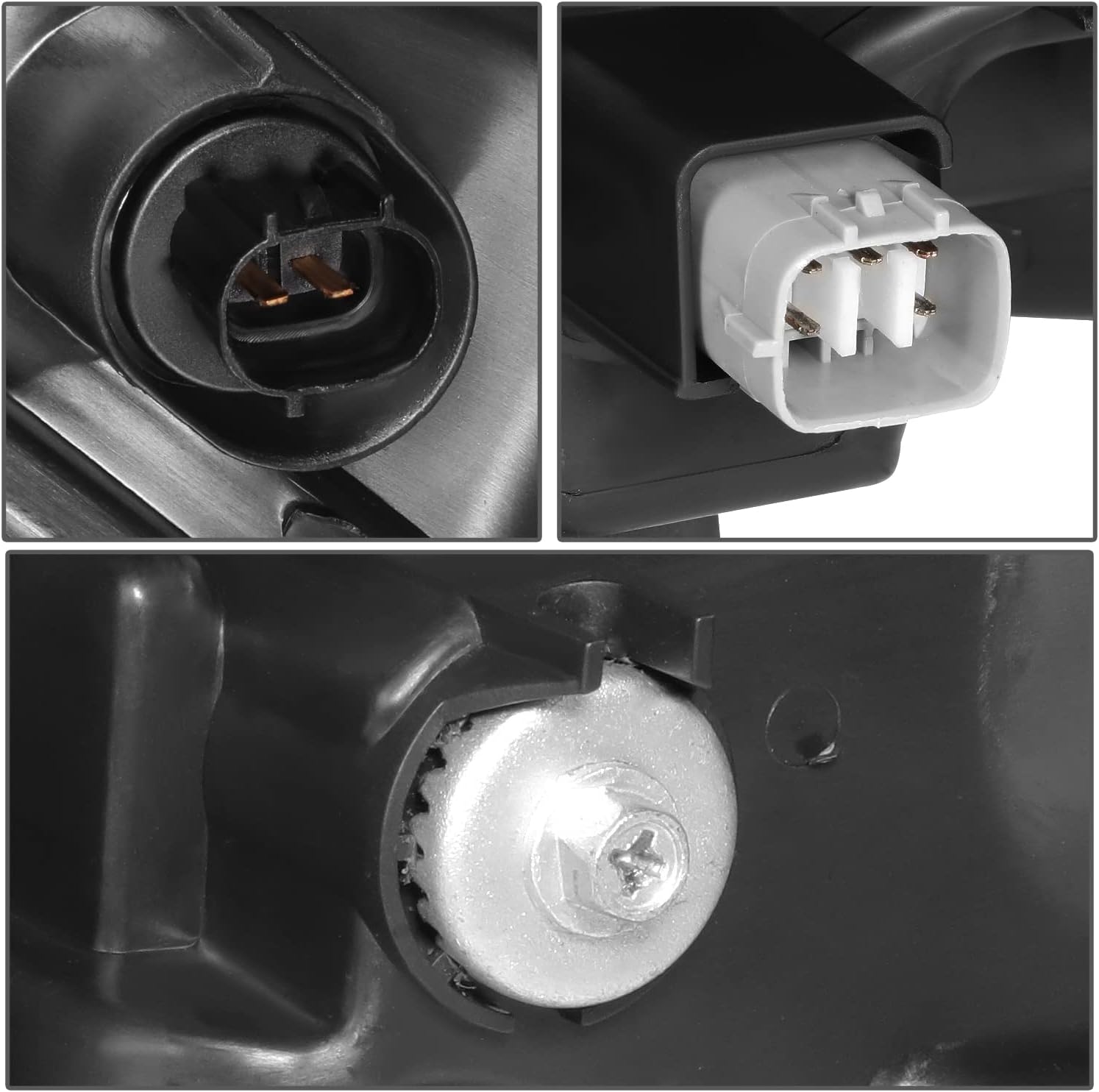 DNA MOTORING OEM-HL-0154-R Right Side Headlight Compatible with 18-22 Toyota Camry,Fits L LE SE North American Built Models,Black Housing Clear Lens Amber Reflector