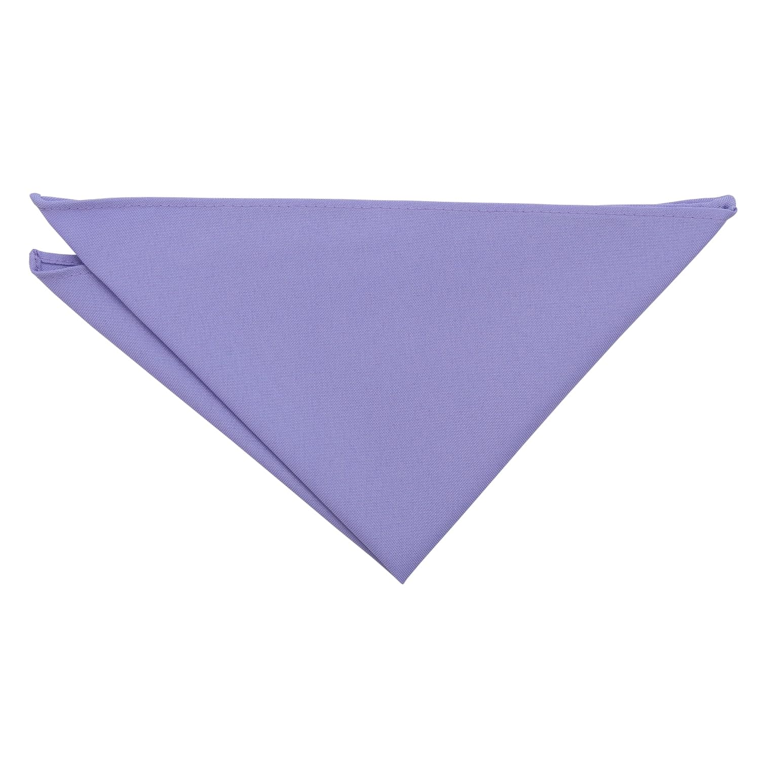 DQT Mens Plain Matte Pocket Square - Wedding, Business & Formal Suit Handkerchief - Lilac