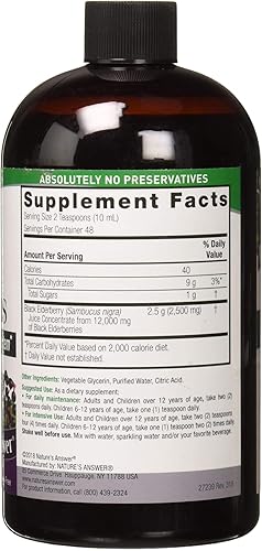 Miniatura 3 de Nature's Answer - Suplemento Sambucus sin alcohol, 792670, Original, 1