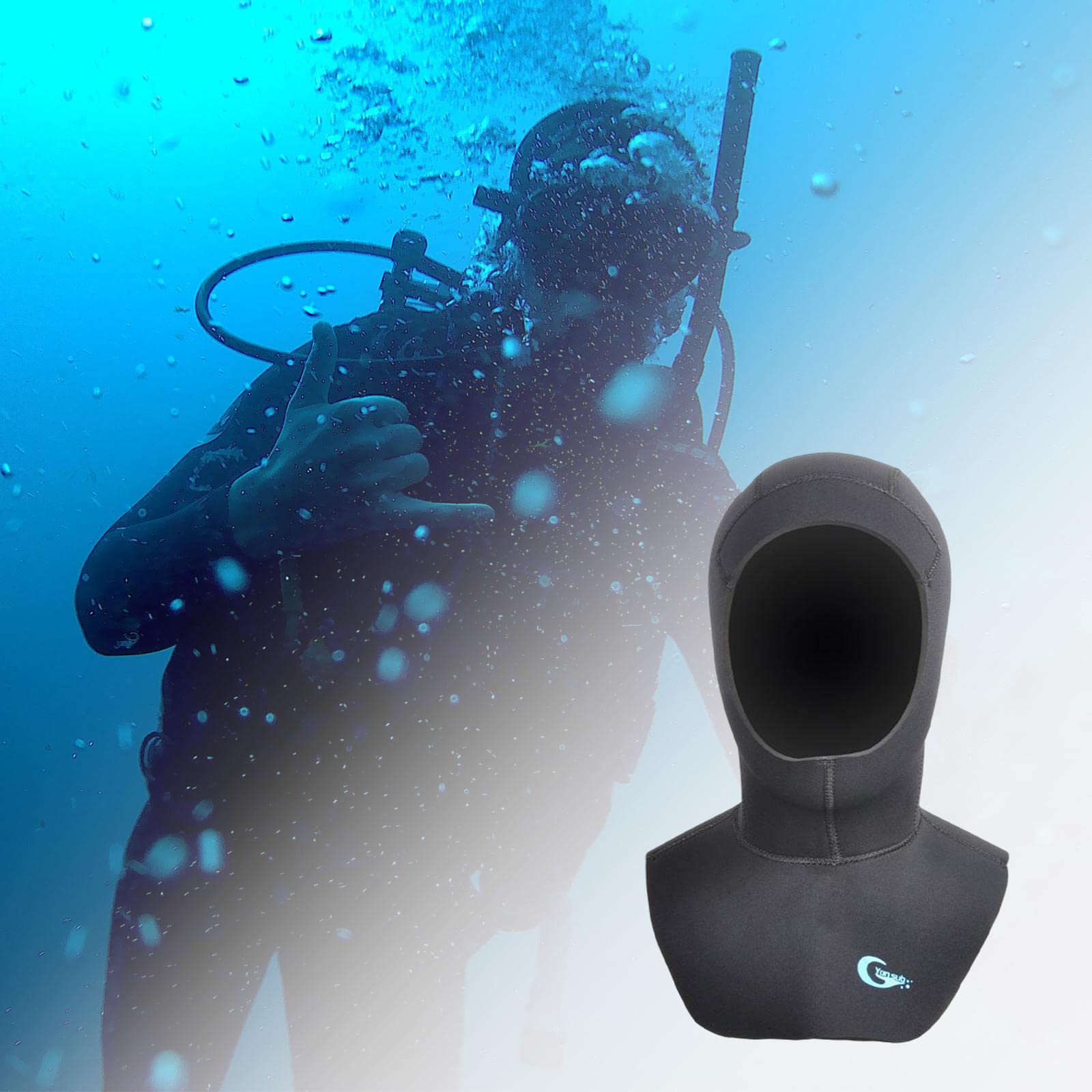 Capucha de Buceo de Neopreno Térmico de 5 Mm, Transpirable E Impermeable, Apta para Hombres, Mujeres Y Adultos para Surf Y Piragüismo.