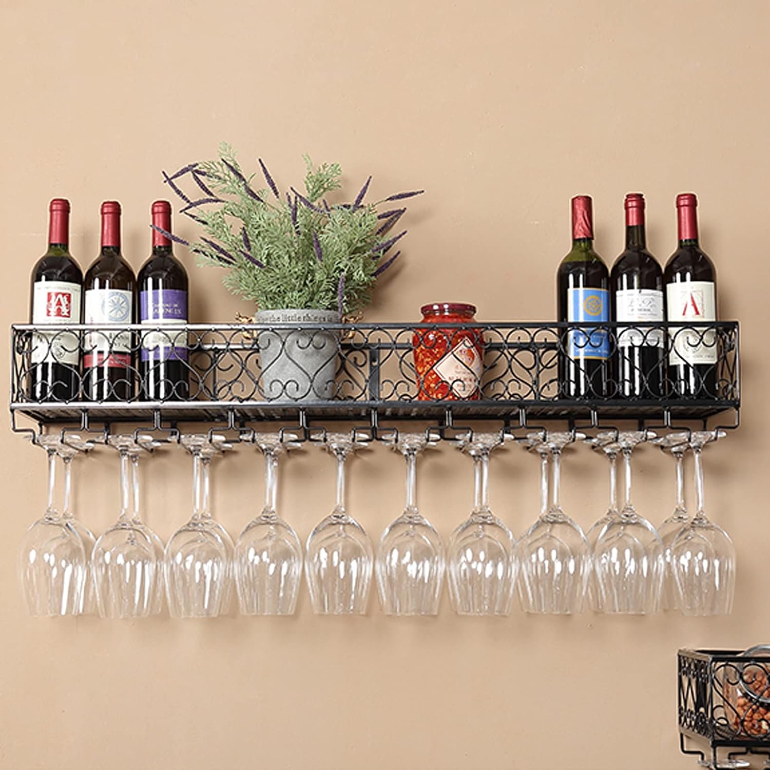 wine rack Wine Rack Shelf, Creative Restaurant Wall Wine Wall