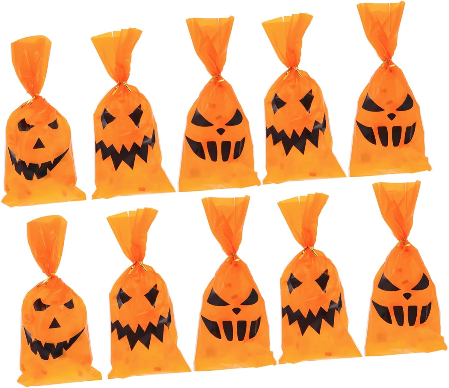 Amazon.co.jp: Angoily 100個南瓜デザインのハロウィン用お菓子袋