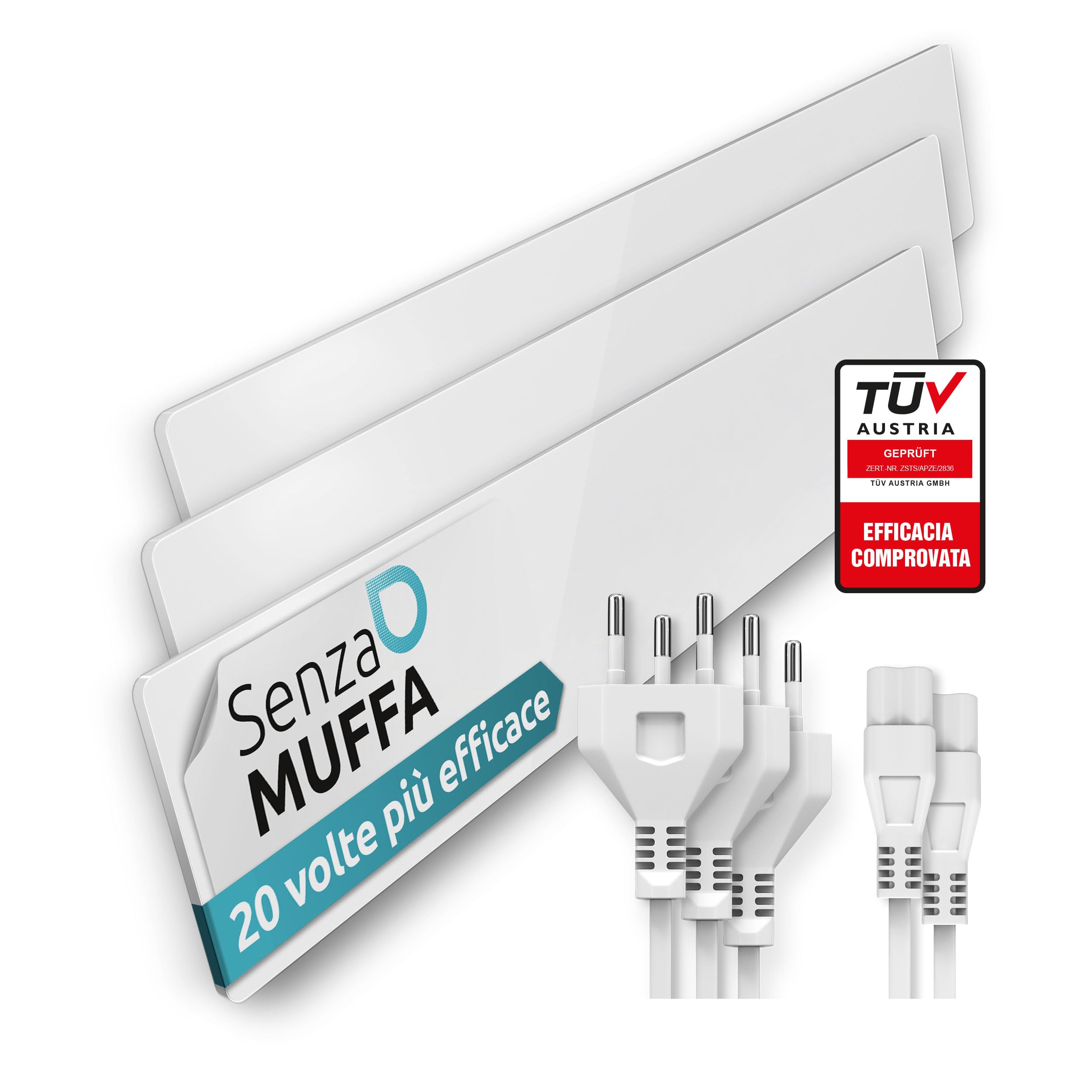 ELIAS Antimuffa - Rimozione muffa nera per pareti senza prodotti chimici - Riscaldamento a parete per ogni stanza - Potente riscaldamento antimuffa come alternativa allo spray antimuffa