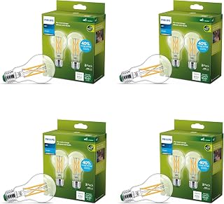 LED 60W A19 8-Pack Ultra Efficient Daylight LED Bulbs (5000K) 850 Lumen (5W = 60W) Dimmable Clear Flicker-Free Light Bulbs