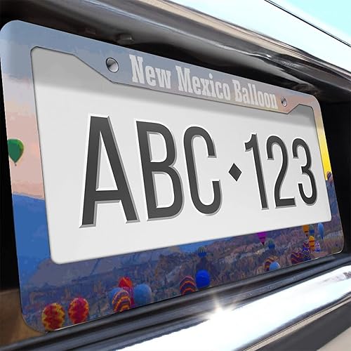 Miniatura 6 de License Plate Frames New Mexico Balloon Landscape License Plate Holder - Aluminum Metal Automotive License Plate Cover Auto Car Tags 6"x12" - Vanity