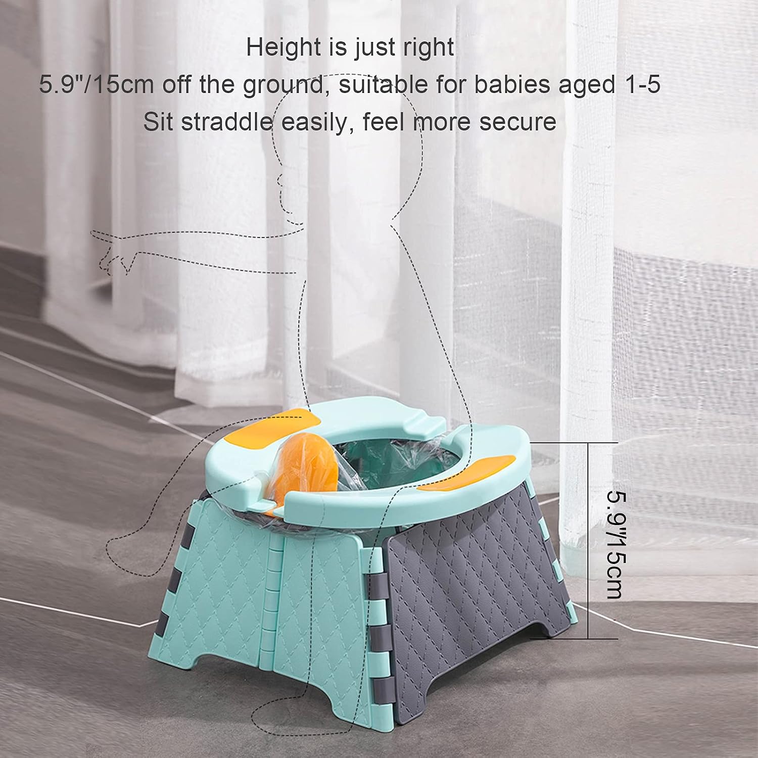ddLUCK Portable Potty Training Seat for Kids Travel Potty Training Toilet for Toddlers Toilet Trainer Seats for Boys &Girls - Image 3