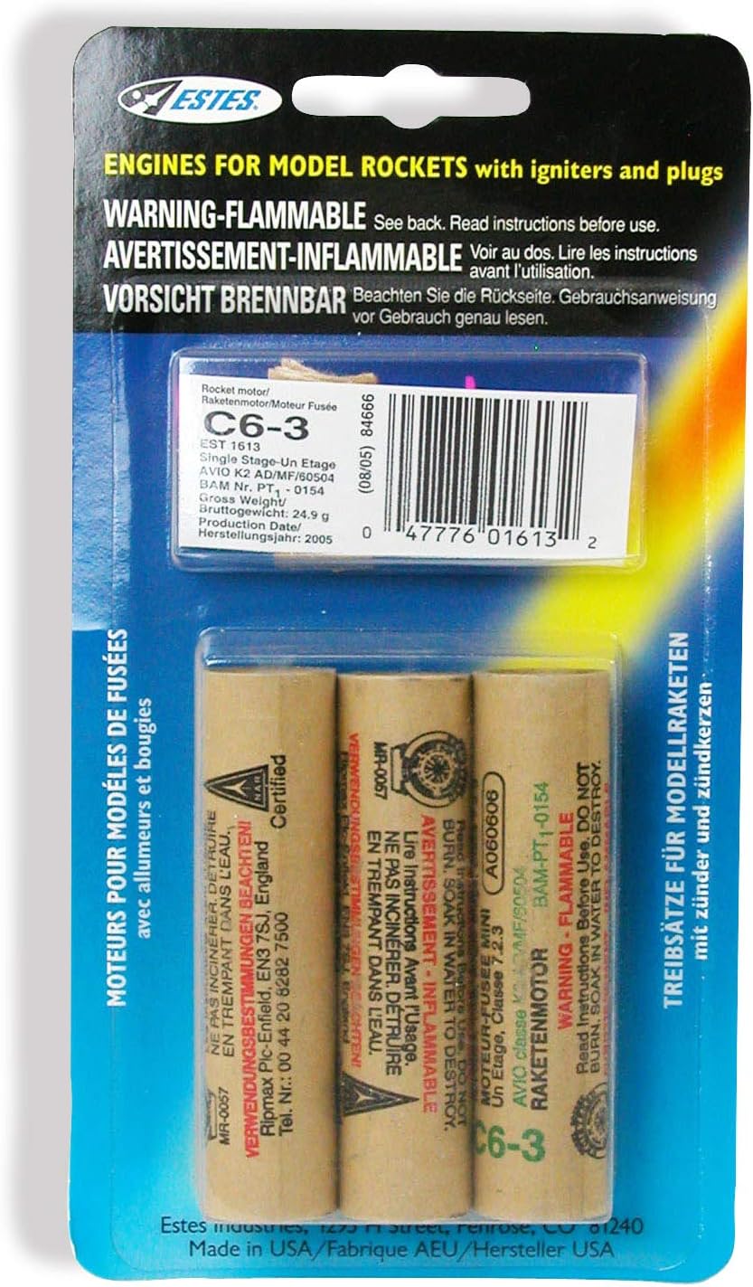 Estes Standard Engine Set-C6-3 3/Each