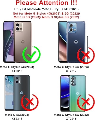 Miniatura 2 de Janmitta Funda compatible con Moto G Stylus 5G 2023 con protector de pantalla, resistente a prueba de golpes, funda de teléfono de cuerpo completo
