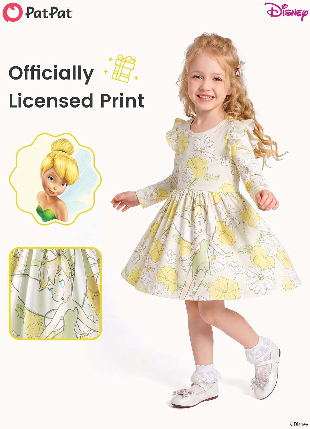  Girls Dress Ruffled Long Sleeve Fall Winter Clothes Baby to Toddler thumbnail