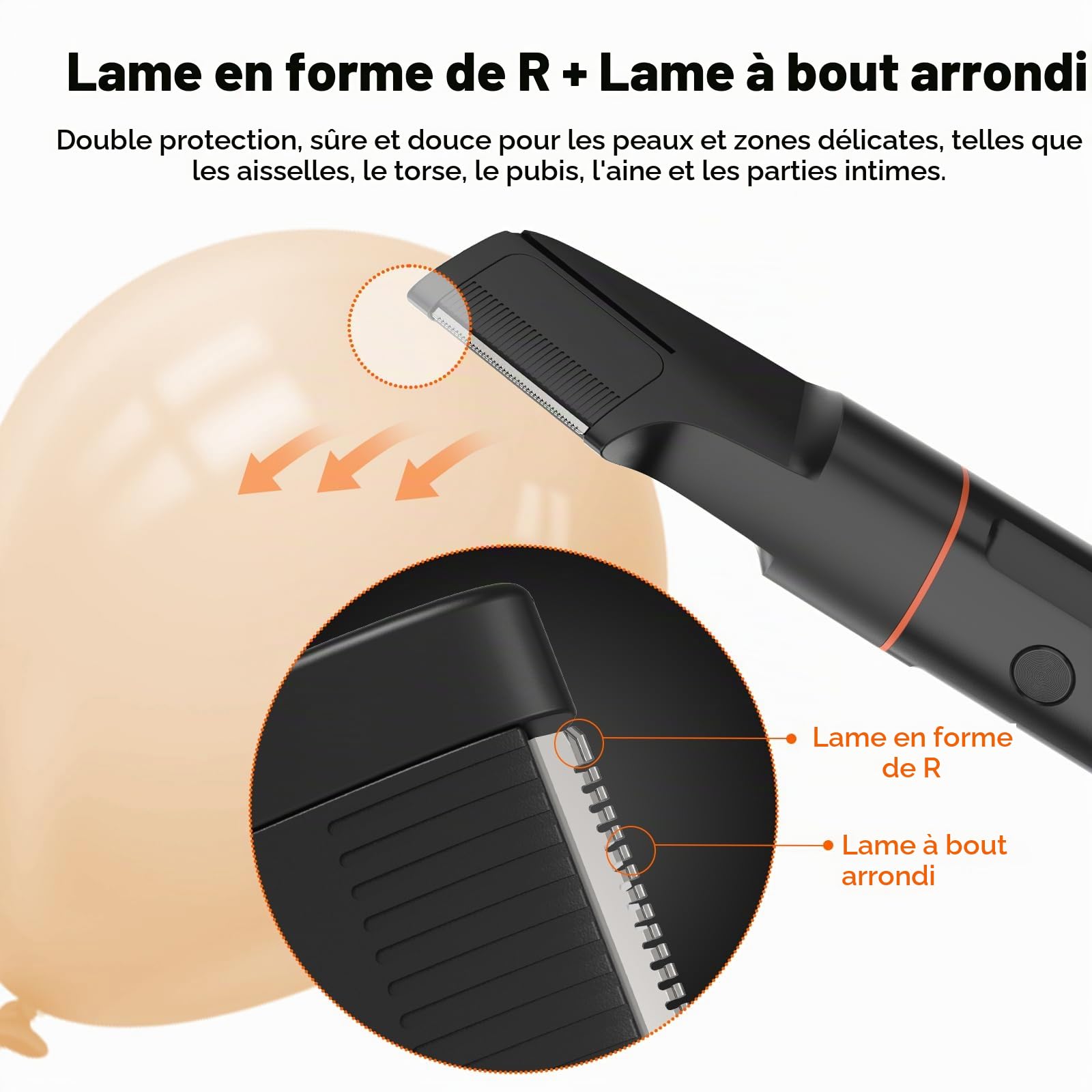 MAXGROOM Tondeuse Intime Homme, 4 en 1 Rasoir Intime Homme avec Affichage LED - Autonomie De 90 Min - Multi-Usage Pour Aine, Corps, Barbe et Poils Intimes - Rechargeable - USB-C - 100% Étanche(IPX6)