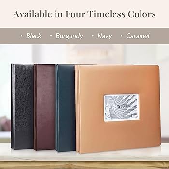 Amazon.com: Old Town Bonded Leather Photo Album, Large Leather