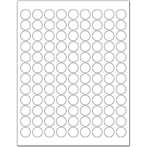 ChromaLabel 3/4 Inch White Printable Labels Laser and Inkjet 2700/Pack