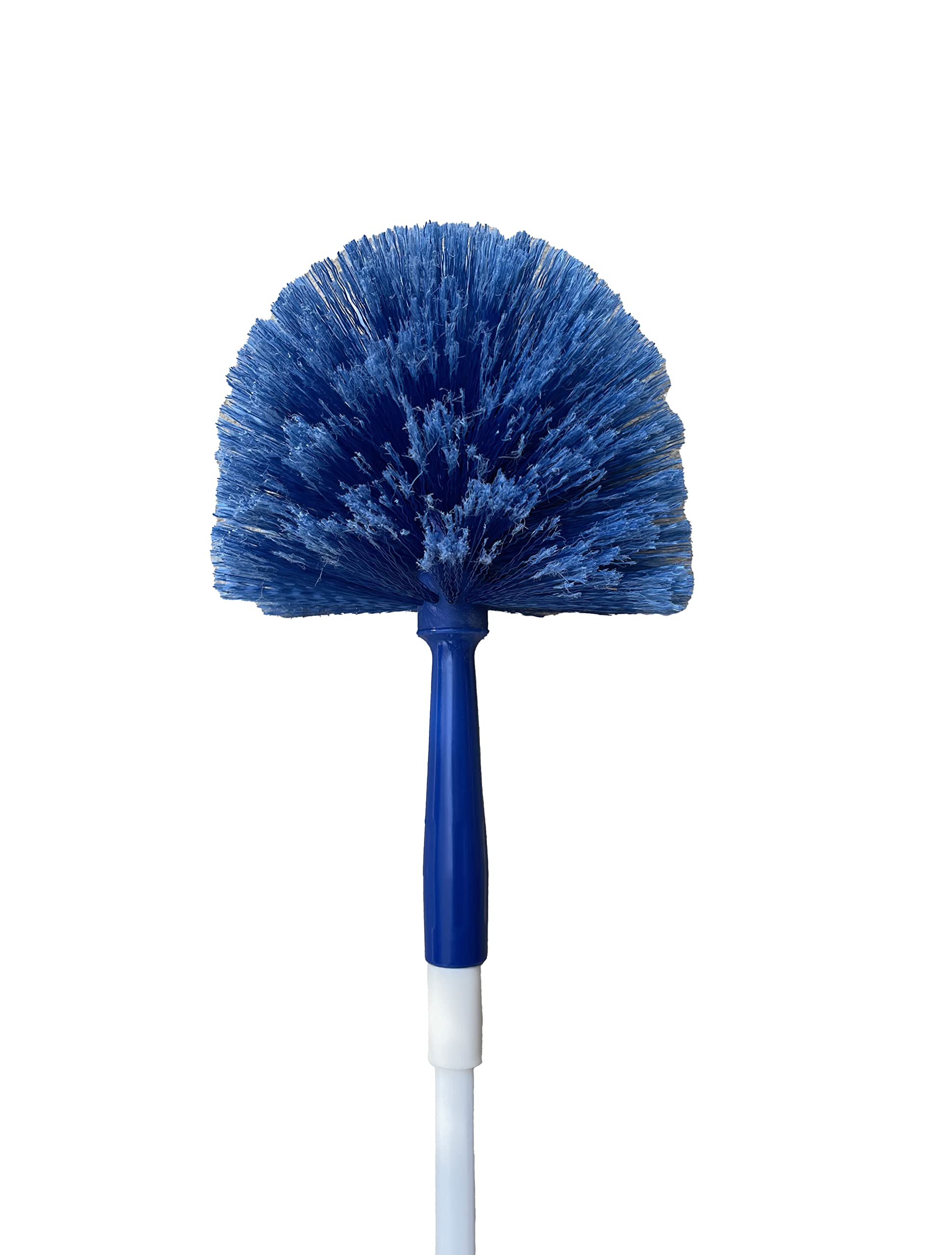 The Original Web Cobweb Duster with and extending pole has brightly colored blue bristled split-tips capturing dust and dirt. Handle extends to 60? - adults can reach up to 11-foot ceiling - 6 Dusters